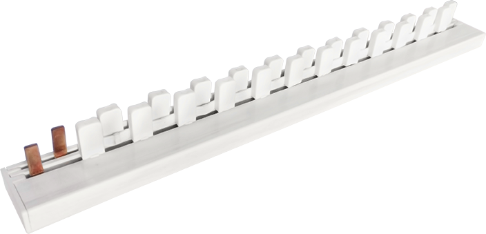 Photo Peigne 1P+N 13 mod. dents non dcales Pour disjoncteur HAUT / HAUT | Ref : 19069