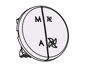 Photo COMETE Cde VMC 2 vitesses + Marche/Arrt SILVER | Ref : 61325