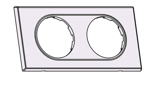 Photo COMETE Plaque 2 postes Classic White | Ref : 61197