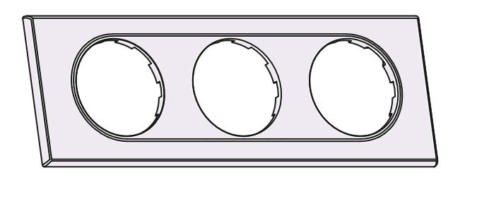 Photo COMETE Plaque 3 postes Classic White | Ref : 61198