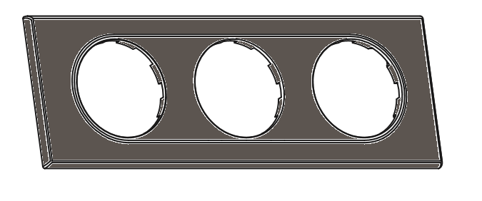 Photo COMETE Plaque 3 postes VULCAIN | Ref : 61398