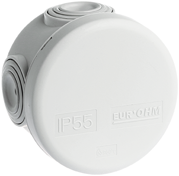 Photo Boite de drivation IP55 ronde 60x40mm - Membranes tages - 4 entres- 960 | Ref : 50001