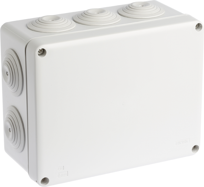Photo Boite de drivation IP55 175X150X80mm - Vis 1/4 tour - Membranes tages - 10 entres - 960 | Ref : 50007