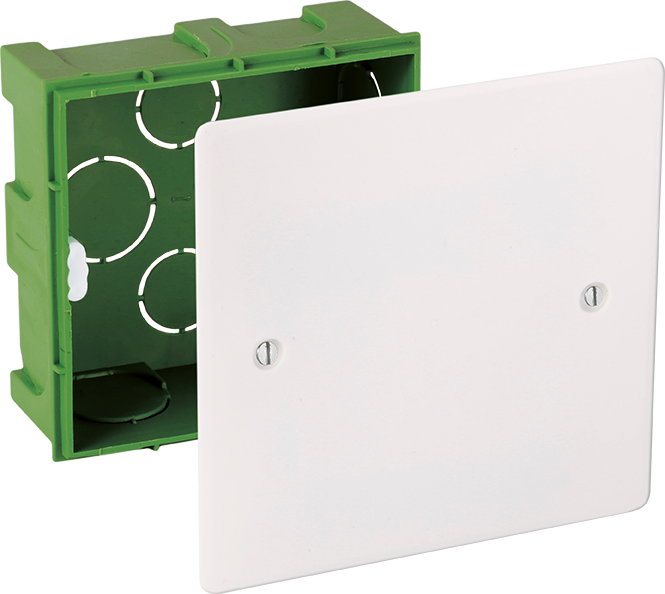 Photo Boite de drivation encastre 90x90x40mm pour maconnerie | Ref : 51103