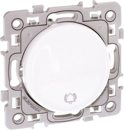 Photo SQUARE Poussoir 10A carillon blanc | Ref : 60204