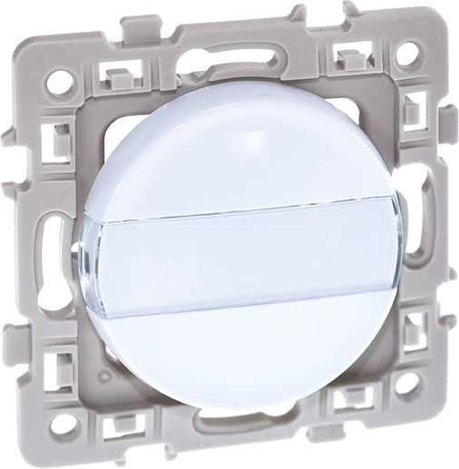 Photo SQUARE Poussoir porte-etiquette blanc | Ref : 60206
