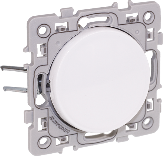 Photo SQUARE Poussoir 10A blanc  griffes | Ref : 60208
