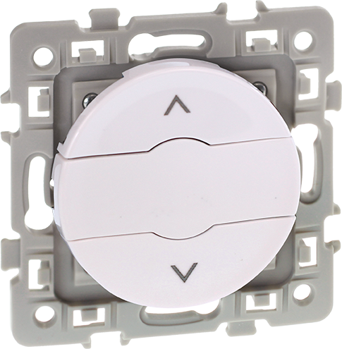 Photo SQUARE Interrupteur volet roulant 3 positions monte/descente/stop blanc blanc | Ref : 60223