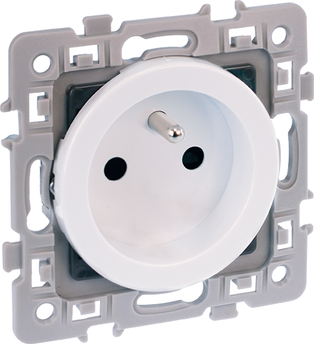 Photo SQUARE Prise 2P+T spciale rnovation blanc | Ref : 60258