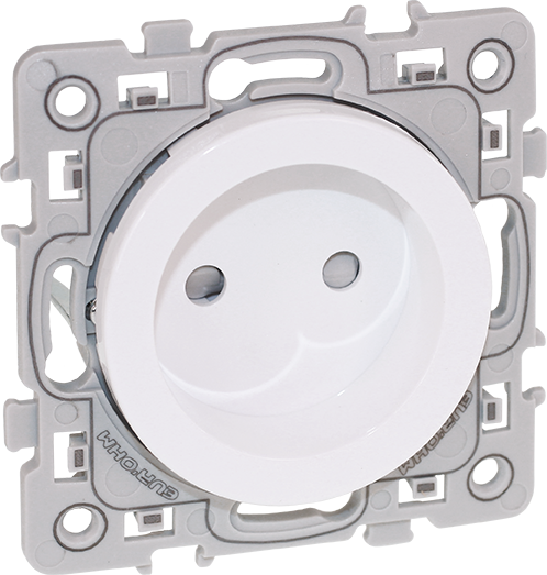 Photo SQUARE Prise 2P blanc  griffes | Ref : 60282