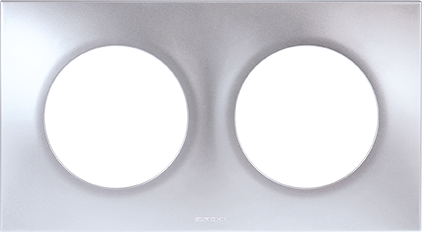 Photo SQUARE PLAQ SILVER 2P entr.71mm | Ref : 60497
