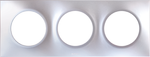 Photo SQUARE PLAQ SILVER 3P entr.71mm | Ref : 60498