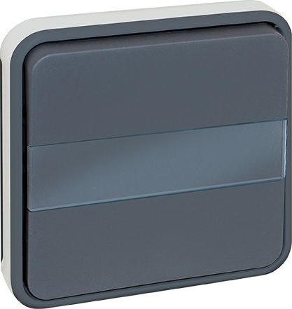 Photo OXXO Bouton Poussoir porte-etiq compos GRIS IP55 | Ref : 60826