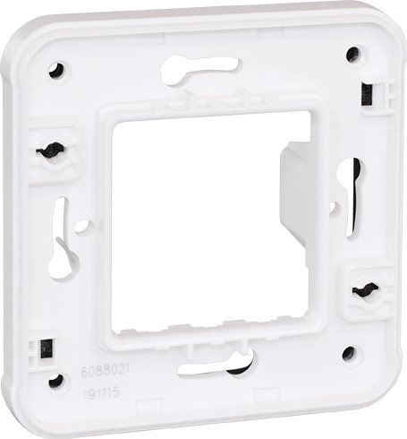 Photo OXXO Cadre adaptateur blanc pour installation en encastr� des m�canismes composables OXXO  voyant. arret d\'urgence et interrupteur � clef exclusivement | Ref : 60897