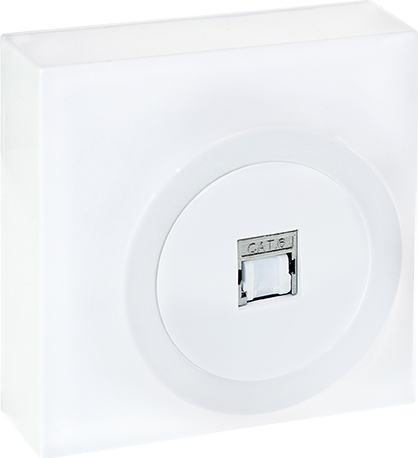 Photo DUNE Prise RJ45 blind�e Cat.6 FTP (Grade1 TV) blanc | Ref : 60971