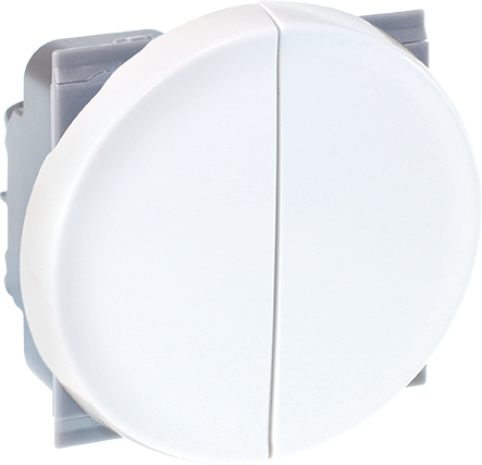 Photo COMETE Va et vient + Poussoir blanc | Ref : 61116