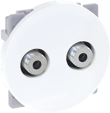 Photo COMETE Prise Double TV  Multi. Serv. Type F BLC | Ref : 61168