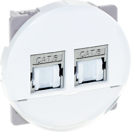 Double prise RJ45 cat6 STP dooxie blanc - 600378 - LEGRAND