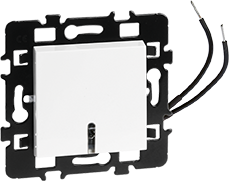 Photo ESPRIT Poussoir lumineux  (voyant bleu) blanc | Ref : 61805