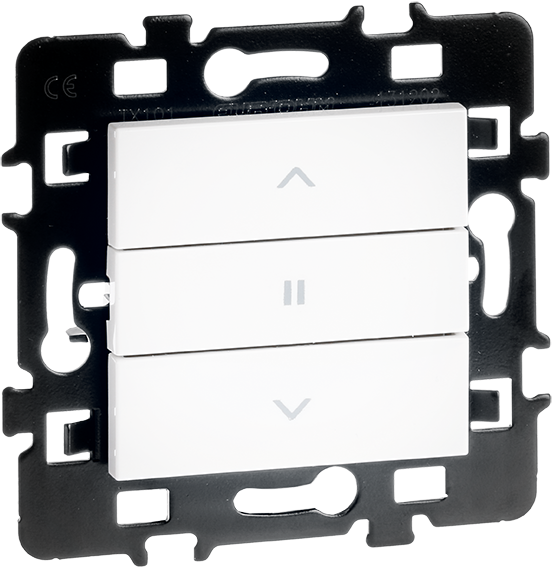 Photo ESPRIT Poussoir volet roulant 2 positions monte/descente  blanc | Ref : 61824