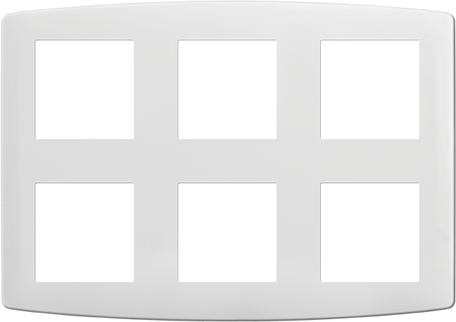 Photo ESPRIT Plaque 2x3 postes blanc | Ref : 61887