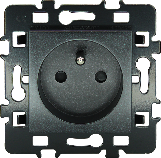 Photo Prise 2P+T anthracite | Ref : 61960