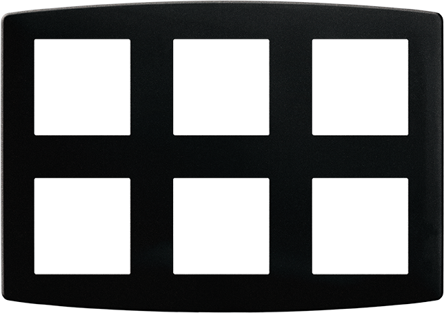 Photo ESPRIT Plaque 2x3 postes anthracite | Ref : 61985