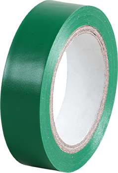 Photo Ruban isolant vert largeur 15mm. longueur 10m | Ref : 72011