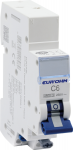 EUROHM Disjoncteur 1p+n 6a courbe c connexion rapide/rapide 4.5ka nf 20303