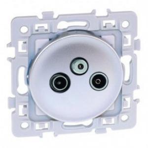 EUROHM Square tv-fm-sat silver 60466