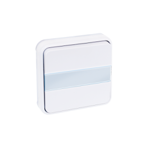 EUROHM Oxxo bouton poussoir porte-etiq lum compos blanc ip55 60835