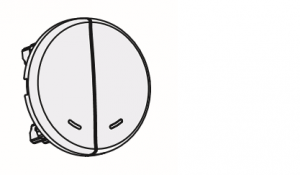 EUROHM Comete double bouton poussoir lumineux silver 61314