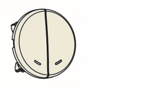 EUROHM Comete double bouton poussoir lumineux titane 61514