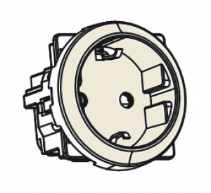 EUROHM Comete prise 2p+t schuko titane  61577
