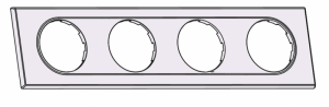 EUROHM Comete plaque 4 postes classic white 61199