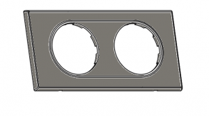 EUROHM Comete plaque 2 postes mirror  61477