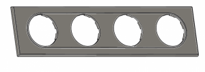 EUROHM Comete plaque 4 postes mirror  61479