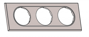 EUROHM Comete plaque 3 postes arrow 62188