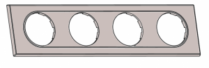 EUROHM Comete plaque 4 postes arrow 62189