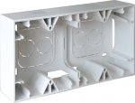 EUROHM Square cadre saillie 2 postes blanc 60281
