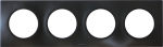 EUROHM Square plaque quadruple anthracite entraxe : 71 mm 60399