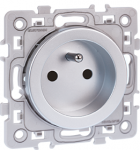 EUROHM Square pc 2p+t silver 60460