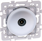 EUROHM Square prise tv silver 60464