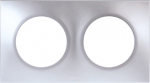 EUROHM Square plaq silver 2p entr.71mm 60497