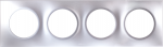 EUROHM Square plaq silver 4p entr.71mm 60499