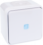EUROHM Oxxo bouton poussoir lumineux blanc saillie ip55 60814