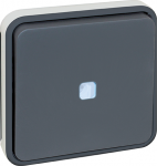 EUROHM Oxxo bouton poussoir lumineux compos gris ip55 60824