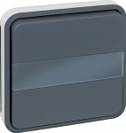 EUROHM Oxxo bouton poussoir porte-etiq compos gris ip55 60826