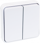 EUROHM Oxxo double va et vient compos blanc ip55 60832