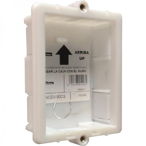 Photo Boitier d'encastrement 1 module pour platine NEXA  aluminium | Ref : GNCEV/90CS